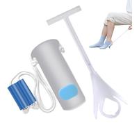 Sock Aid Kit, Sock Puller Aid Easy On and Off, Sock Assistant Device No Bending, Sock Aids for Putting On Socks and Sock Remover, Sock Helper for Seniors, Pregnant, and Limited Mobility (Grey)