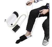 Sock Aid, Pulling Assist Device, Compression Socks Helper Puller with Adjustable Cords Without Bending, Sock Helper Slider for Putting Socks on and Off Stocking Slider for Elderly Sock wear aid W
