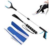 Sock Aid Shoehorn Set with Extendable Grabber Stick,Dressing Aids for The Elderly,Pregnant Women and Disabled People,Enhanced Mobility,All in One Postoperative Dressing Assistance Set