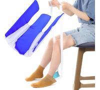 Sock Aid, Sock Threader-Tools to Help Put On Socks, Sock Aid Device for Seniors, Sock Helper Aide Tool, Soft Sock Puller Aid for Seniors, Disabled, Pregnant (Dark Blue)