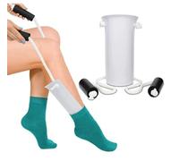 Sock Aid Tool Sock Helper Slider Sock Puller Upper Easy On and Off Stocking Slider Sock Assistant Aid Socks Dressing Aids with Long Handle Adjustable Sock Put On Helper for Elderly Pregnant Disabled