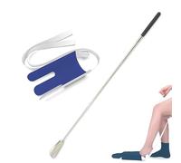 Sock aids for Putting Socks on and Off,Guador 2-Piece Set,1 Sock aid+1 Shoe Horn Long Handled, Sock Dressing Aid for Seniors,Long Shoe Horn,Sock Removal Aid for Men and Women with Limited Mobility