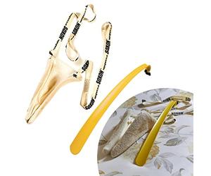 Sock Assist KIT Helping Hand Company Sock Aid for Putting Socks On and Long Handled Shoe Horn for Men, Women, Elderly, Disabled, Pregnant, Post Surgery. Easy to Use Sock Puller and Plastic Shoe Horn