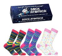 Sock Atomica 3 Pack Sock | Funky, Bold, Colourful, Elegant Design | Cosy Cotton & Novelty Fashion Boxed Gift Set for Couples, Birthday, Christmas (UK 7-11 / EU 41-46) (Pop Art)
