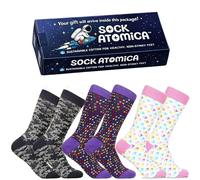 Sock Atomica 3 Pack Sock | Funky, Bold, Colourful, Elegant Design | Cosy Cotton & Novelty Fashion Boxed Gift Set for Couples, Birthday, Christmas (UK 7-11 / EU 41-46) (Cosy Essentials)