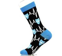 Sock Atomica Funny Novelty Colourful Cotton Crew Socks - Fancy Unisex Happy Cool Design - Boxed Gift Set (UK 7-11 / EU 41-46) (Medical Doctors)