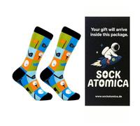Sock Atomica Funny Novelty Colourful Cotton Crew Socks - Fancy Unisex Happy Cool Design - Boxed Gift Set (UK 7-11 / EU 41-46) (Golf)