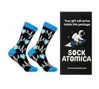 Sock Atomica Funny Novelty Colourful Cotton Crew Socks - Fancy Unisex Happy Cool Design - Boxed Gift Set (UK 4-7 / EU 36-40) (Medicals - Doctors)
