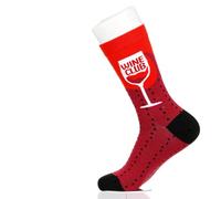 Sock Atomica Funny Novelty Colourful Cotton Crew Socks - Unisex Cool Design Gift Idea (UK 7-11 / EU 41-46, Wine Club)
