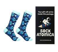 Sock Atomica Funny Novelty Cotton Crew Socks for Women Men, Colourful Gift Box (UK 3-6.5 / EU 36-40, Fish)