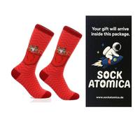 Sock Atomica Funny Novelty Cotton Crew Socks for Women Men, Colourful Gift Box, (UK 7-11 / EU 41-46) (Kitty Pocket)