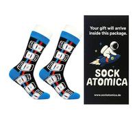 Sock Atomica Funny Novelty Cotton Crew Socks for Women Men, Colourful Gift Box (UK 7-11 / EU 41-46, Police Officer)