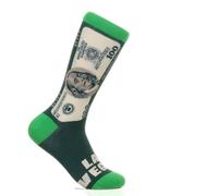 Sock Atomica Funny Novelty Socks | Colourful Unisex Cotton Crew | Gift Idea | Ditch Boring Socks (UK 7-11 / EU 41-46 / US L/L-M, Hundred Dollar Bill Las Vegas Cash Money Lover Present)