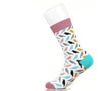 Sock Atomica Premium Natural Fibre Socks - Unisex Bamboo & Cotton Crew Dress Socks - Breathable Odourless Antibacterial Sustainable Gift Collection, (UK 7-11 / EU 41-46) (Birds)