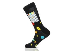 Sock Atomica Premium Natural Fibre Socks - Unisex Bamboo & Cotton Crew Dress Socks - Breathable Odourless Antibacterial Sustainable Gift Collection, (UK 7-11 / EU 41-46) (Bingo)