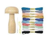 Sock Darning Kit - Complete Sock Repair Set, Sock Mending Tools | Handcrafted Needle Set, Wool Yarn for Darning, Durable Sock Darning Kit for Holes & Tears Repair