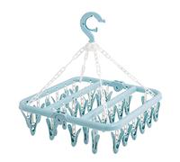 Sock Dryer, Sock Drying Rack with 32 Clips,Clothes Pins Drying Rack for Socks Underwear Shoe Insoles Baby Clothes Gloves (Blue)