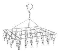 Sock Drying Racks with 30pcs Laundry Pegs Laundry Drip Hanger Laundry Clothesline Hanging Rack Metal Clothespins Rectangle For...