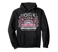 Sock Hop 50s Classic Car Nostalgia 1950s Greaser Pullover Hoodie