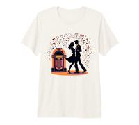 Sock Hop, Rockabilly, Classic Jukebox, Car, and Dancing Premium T-Shirt