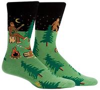 Sock It To Me Men's Space and Alien Socks, Sasquatch Camp Out, One size