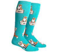 Sock It To Me, Wide-Calf Stretch, Knee High Socks, Foxes in Boxes, One Size