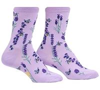Sock It To Me, Women's Crew, Funky Socks, Bees and Lavender, One size