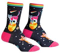 Sock It To Me Women's Crew Socks - Space Cats (Shimmer!)-(UK 3-8)