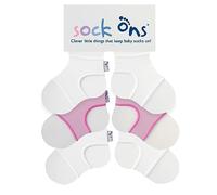 Sock Ons - Baby Sock Holders - 3 Pack - 1 x Pink, 2 x White - Amazing Value Pack - Keep Baby