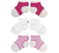 Sock Ons Classic (6-12 Months), 3 Pack - Pink, Fuchsia & White
