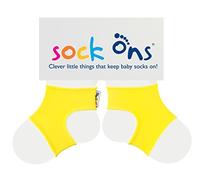 Sock Ons Clever Little Things That Keep Baby Socks On! - Lemon - 6-12 Months
