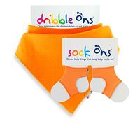 Sock Ons & Dribble Ons Bundle - Orange Dribble On with 0-6m Sockon