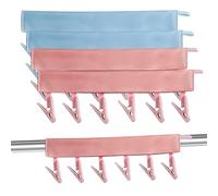 Sock Peg Hanger for Heated Airer 4PCS 6-Peg 12.8" Heated Airers Socks Dryer with Pegs,Sock Hangers for Drying,Folding Clothes Drying Rack,Sturdy Clips for Socks/Lingerie,Ideal for Travel & Home