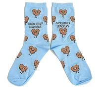 Sock Shack Ladies Blue Absoloutely Crackers Biscuits Baking Socks 4-8 UK/37-42 Eur/6-10 US