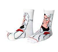 Sock Shack Scary Dalmatians Cruella De Vil Evil Face Ladies Black & Grey Socks One Pair