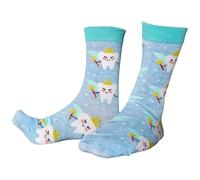 Sock Shack Tooth Fairy Ideal Dentist Gift Ladies Sparkling Pastel Blue Socks One Pair