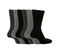 SOCK SHOP GENTLE GRIP - Mens Bigfoot 12-14 UK Non-Elastic Cotton Socks - 6 Pack | Loose Top Socks for Poor Circulation (12-14, SOMRJ BNG)