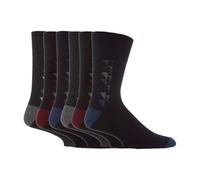SOCK SHOP GENTLE GRIP - Mens Bigfoot 12-14 UK Non-Elastic Cotton Socks - 6 Pack | Loose Top Socks for Poor Circulation (12-14, SOMRJ34)