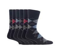 SOCK SHOP GENTLE GRIP - Mens Bigfoot 12-14 UK Non-Elastic Cotton Socks - 6 Pack | Loose Top Socks for Poor Circulation (12-14, SOMRJ39)