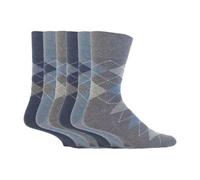 SOCK SHOP GENTLE GRIP - Mens Bigfoot 12-14 UK Non-Elastic Cotton Socks - 6 Pack | Loose Top Socks for Poor Circulation (12-14, SOMRJ38)