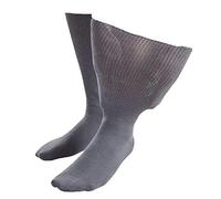 Sock Shop Iomi Footnurse - Mens & Womens Unisex Extra Wide Soft Cotton Oedema Socks for Swollen Feet (12-14 UK (45-50 eur), Dark Grey)