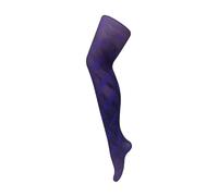 Sock Snob 1 Pack Ladies Coloured 80 Denier Opaque Patterned Soft Tights - Cable Purple - 18-24 UK