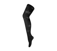Sock Snob 1 Pack Ladies Coloured 80 Denier Opaque Patterned Soft Tights - Star Black - 8-14 UK