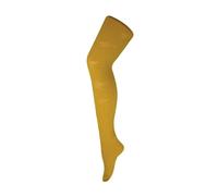 Sock Snob 1 Pack Ladies Coloured 80 Denier Opaque Patterned Soft Tights - Star Mustard - 8-14 UK