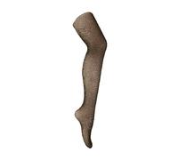 Sock Snob 1 Pack Ladies Fishnet Tights with Glitter Effect - 8-14 UK - Gold