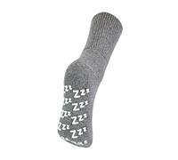 1 Pack Ladies Non Slip Cashmere Wool Slipper Bed Socks with Zzz Grips - Grey
