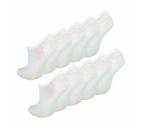 Sock Snob 10 Pack Girls & Boys No Show Invisible Cotton Rich Socks (3 Sizes) - 11-14 Years - White