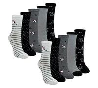 Sock Snob 10 Pairs Ladies Dog Patterned Socks - Soft Cotton Rich Fun Dog Design Socks - 4-8 UK - Assorted