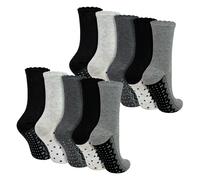 Sock Snob 10 Pairs Ladies Lace Effect Footbed Socks - Soft Cotton Rich Everyday Socks - 4-8 UK - Assorted
