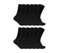 Sock Snob 12 Pair Mens Thermal Non Elastic Extra Wide Diabetic Socks | Roomy Ankle Opening | Cold Weather Essential | Sensitive Foot Hosiery | Reduced Pressure Cuff | Oedema Friendly Fit